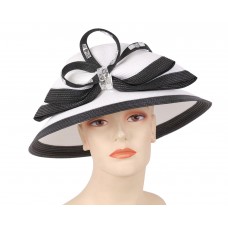 Mujer&apos;s Church Hat  Derby hat  White/Black  4681  eb-76243687
